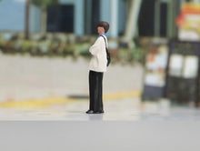 Load image into Gallery viewer, 1:64 Painted Figure Model Miniature Resin Diorama Sand Stand White Shirt Boy Man