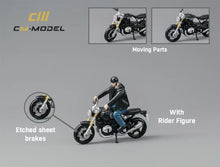 Load image into Gallery viewer, CM 1:64 Black R nineT Man Figure Sports Model Diecast Metal Motorcycle New