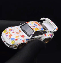 Load image into Gallery viewer, MH 1:64 White RWB 993 Happy Children's Day Sports Model Diecast Metal Car New Collection