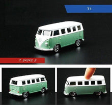 Load image into Gallery viewer, CCA 1:64 Green T1 Mini Van Classic Sports Model Toy Diecast Metal Car BN