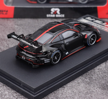 Load image into Gallery viewer, SR 1:64 Black 911 GT3 R Racing Sports Model Diecast Metal Car New Collection