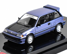 Load image into Gallery viewer, HobbyJapan 1:64 1984 Blue Carbon CIVIC Si E-AT Model Diecast Metal Car New Collection
