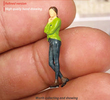 Load image into Gallery viewer, 1:64 Painted Figure Mini Model Miniature Resin Diorama Caual Office Lady Girl