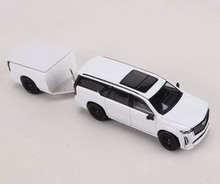 Load image into Gallery viewer, Shadow 1:64 White Escalade Cut Body Trailer Sports Model Diecast Metal Car New Collection