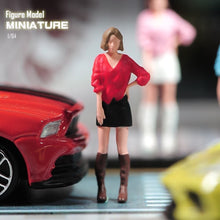Load image into Gallery viewer, 1:64 Painted Unpainted Figure Model Miniature Resin Diorama Short Hair Girl Sand New