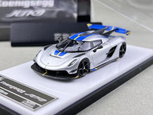 Load image into Gallery viewer, HKM 1:64 Silver Blue Jesko Attack Racing Sports Model Diecast Metal Car New Collection