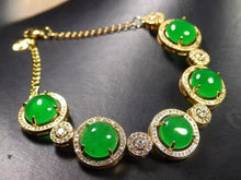 Load image into Gallery viewer, Nature Jade Beaded Bracelet Jewelry Blessing Lucky Fortune Gift For Her Green n