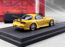 Load image into Gallery viewer, Mortal 1:64 Yellow RX-7 FD Veilside Sports Model Diecast Metal Car New Collection