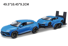 Load image into Gallery viewer, Maisto 1:24 URUS HURACAN TRAILER Transport Flatbed Model Diecast Metal Car BN
