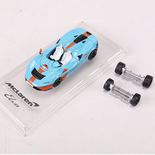 Load image into Gallery viewer, CM 1:64 Blue Gulf Elva Super Racing Sports Model Toy Diecast Metal Car Box