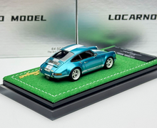 Load image into Gallery viewer, 1:64 LOCARNO Ice Blue Singer 964 Coupe Sports Model Diecast Resin Car New Collection