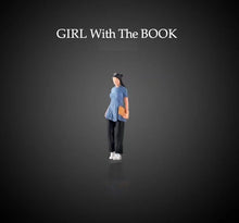 Load image into Gallery viewer, 1:64 Painted Figure Mini Model Miniature Car Scenes Resin Giri With Book Lady