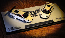 Load image into Gallery viewer, 404Error 1:64 White Murcielago LBWK Sports Model Diecast Resin Car Set New Collection