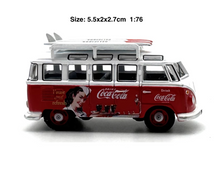 Load image into Gallery viewer, 1:76 VW Red T1 Mini Bus Van Camper Coke Model Diecast Metal Car New
