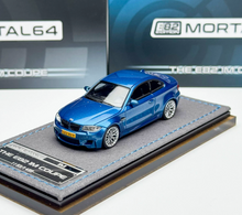 Load image into Gallery viewer, Mortal 1:64 Blue 1M Coupe E82 Sports Model Diecast Metal Car New Collection