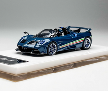 Load image into Gallery viewer, HH 1:64 Blue Carbon Huayra Tricolore Convertible Model Diecast Metal Car New Collection