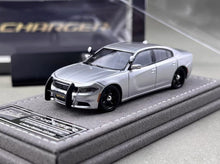 Load image into Gallery viewer, Elite 1:64 Silver Police Charger SRT Sedan Sports Model Diecast Metal Car New Collection