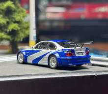 Load image into Gallery viewer, AR 1:64 Silver Blue NFS M3 GTR E46 Coupe Sports Model Diecast Metal Car New Collection