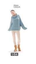 Load image into Gallery viewer, 1:64 Painted Unpainted Figure Model Miniature Resin Diorama Winter Swaeater Girl New