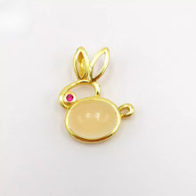 Load image into Gallery viewer, Nature Jade Cute Rabbie Pendant Necklace Gift Jewelry charm Blessing Lucky g