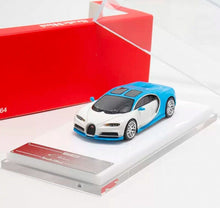 Load image into Gallery viewer, Scalemini 1:64 Blue white Chiron Racing Sports Model Diecast Resin Car New Collection