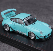 Load image into Gallery viewer, IG 1:64 Blue Green RWB 993 Classic Sports Model Diecast Metal Car New Collection