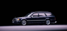 Load image into Gallery viewer, Mortal 1:64 Benz S124 E300 Wagon Roof Bicycle Classic Model Diecast Metal Car New