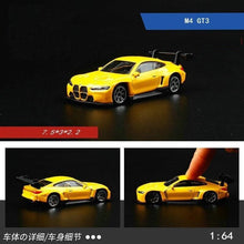 Load image into Gallery viewer, CCA 1:64 Yellow M4 GT3 Racing Sports Model Toy Diecast Metal Car BN