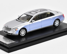 Load image into Gallery viewer, SH 1:64 Silver Blue 62S Maybach Super Luxury Sedan Model Diecast Metal Car New