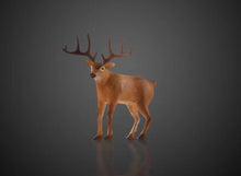 Load image into Gallery viewer, 1:64 Painted Figure Mini Model Miniature Resin Diorama Christmas Santa Girl Deer