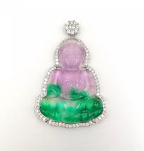 Load image into Gallery viewer, Nature Jade Guanyin Pendant Necklace Gift Jewelry charm Blessing Luck Jewelry f