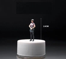 Load image into Gallery viewer, 1:64 Painted Figure Mini Model Miniature Resin Diorama Food Delivery Man Lady
