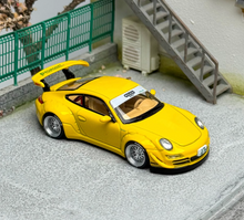 Load image into Gallery viewer, Tarmac 1:64 Yellow RWB 997 Notting Hill Sports Model Diecast Metal Car New Collection