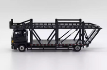 Load image into Gallery viewer, UM 1:64 Black 500 HINO Ranger Double Transport truck Model Diecast Metal Car