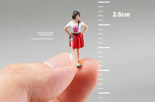 Load image into Gallery viewer, 1:64 Painted Figure Model Miniature Resin Diorama Toy Sand Pretty Red Skirt Girl
