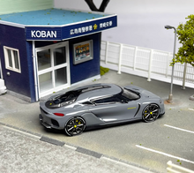 Load image into Gallery viewer, HKM 1:64 Gray Gemera Super Racing Sports Model Diecast Metal Car