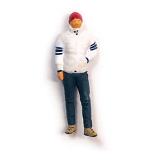 Load image into Gallery viewer, 1:64 Painted Figure Mini Model Miniature Resin Diorama Winter Trendy Casual Man