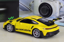Load image into Gallery viewer, WELLY 1:24 Yellow 911 992 GT3 RS Racing Sports Model Diecast Metal Car New