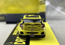 Load image into Gallery viewer, Tarmac 1:64 Yellow Civic FK8 Sports Model Diecast Metal Car Box New Collection