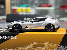 Load image into Gallery viewer, TOC 1:64 Silver Red Stripe 812C Coupe Sports Model Diecast Metal Car New Collection