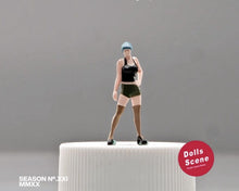 Load image into Gallery viewer, 1:64 Painted Figure Mini Model Miniature Resin Diorama Toy Blue Hair Beauty Girl