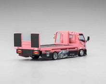 Load image into Gallery viewer, MT 1:64 Pink Custom Tow Flatbed Truck Simon Garage Model Diecast Metal Car New Collection