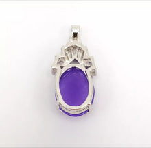 Load image into Gallery viewer, Nature Jade Purple Drop Pendant Necklace Gift Jewelry charm Blessing Lucky new