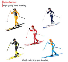 Load image into Gallery viewer, 1:64 Painted Figure Mini Model Miniature Resin Diorama Sand Toy Skiing Lady Girl New Scene