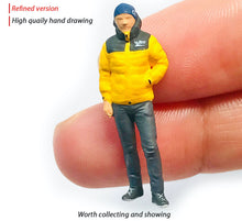 Load image into Gallery viewer, 1:64 Painted Figure Mini Model Miniature Resin Diorama Winter Down Jacket Man