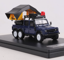 Load image into Gallery viewer, Shadow 1:64 Blue Defender 6x6 Pickup Truck Camper Model Diecast Metal Car New Collection