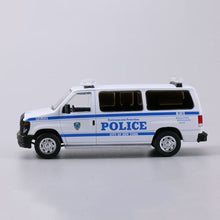 Load image into Gallery viewer, 1:64 596 White US Police E350 Super Duty Wagon Van Model Diecast Metal Car New Collection