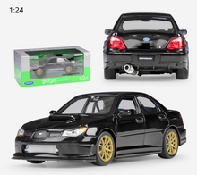 Load image into Gallery viewer, WELLY 1:24 JDM Impreza WRX STI Racing Sports Model Diecast Metal Car Display