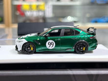 Load image into Gallery viewer, 1:64 CL Green Romeo Giulia GTAm #99 Sports Model Diecast Resin Car New Collection