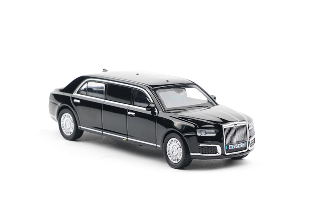 Miniature 1:64 Aurus Senat – Voiture Présidentielle Russe – Métal Moulé – Collection 2023